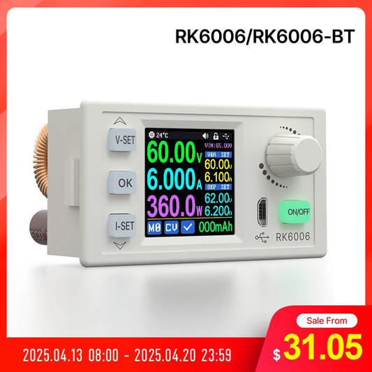 Fuente Alimentación Laboratorio RD-RK6006 / RK6006-BT DC 60V 6A Comunicación Buck Ajustable 4 Dígitos