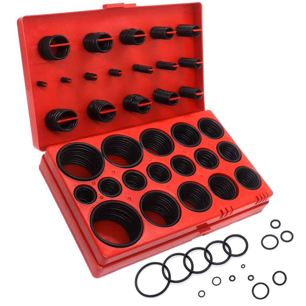 Set Surtido O-Rings Goma Nitrilo 32 Tamaños Universales (Junta Sello) para Plomería/Automotriz/Grifo Reparación (225/419 Piezas)