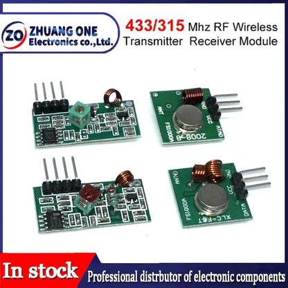 Kit Transmisor y Receptor RF Inalámbrico (433MHz / 315MHz, 5V DC) para Arduino/Raspberry Pi/ARM/MCU DIY