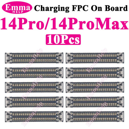Conector FPC Dock Carga USB en Placa Lógica para iPhone 11-16 Pro Max/Plus/Mini/XS Max (Original, 10 Unidades)