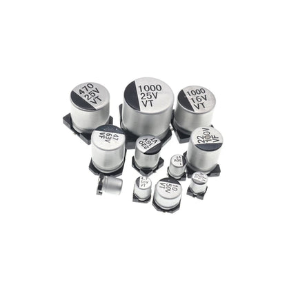 Capacitor Electrolítico SMD (68uF, 25V/35V, 6.3x5.4mm / 6.3x7.7mm) - Pack 20 Unidades