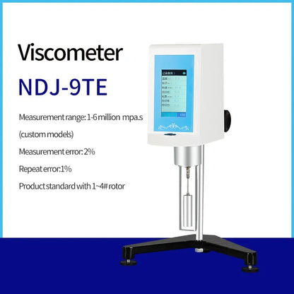 Viscosímetro Rotatorio Digital NDJ-1/4/5S/8S/9S Pantalla Táctil Velocidad Variable Continua Tester