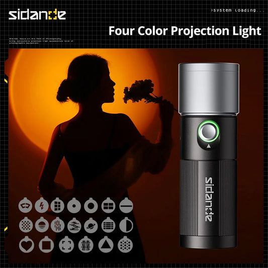 Linterna Proyector LED Sidande Photoolex 10W (4 Colores) Batería 8400mAh Recargable