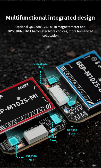 Módulo GPS GEPRC Serie GEP-M1025 (M1025/Q/DQ/MQ/I/DI/MI) para Drones
