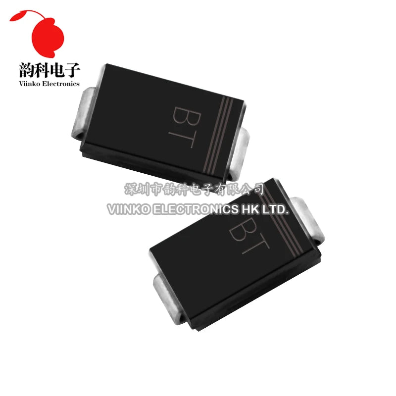 Diodo TVS Unidireccional SMD SMAJ - Varios Voltajes (5.0A a 188A) SMA/DO-214AC - Lote 50 Piezas