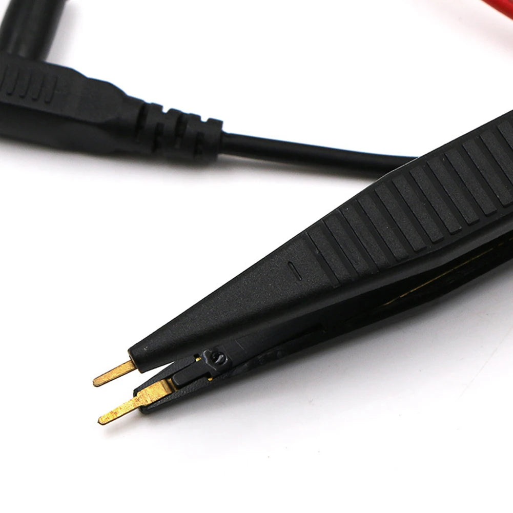 Pinza de Prueba Tipo Tweezers para Componentes SMD (Resistencias, Capacitores, Inductores) - Sonda Multímetro