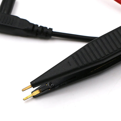 Pinza de Prueba Tipo Tweezers para Componentes SMD (Resistencias, Capacitores, Inductores) - Sonda Multímetro