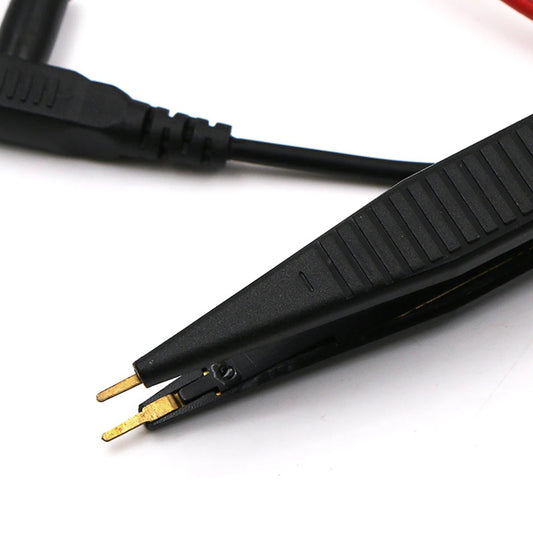 Pinza de Prueba Tipo Tweezers para Componentes SMD (Resistencias, Capacitores, Inductores) - Sonda Multímetro