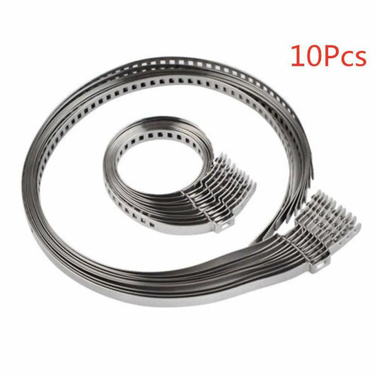 Kit Abrazaderas Junta Homocinética Eje Acero Inoxidable Ajustable (32-41mm / 70-127mm) Accesorios Auto (10 Unidades)
