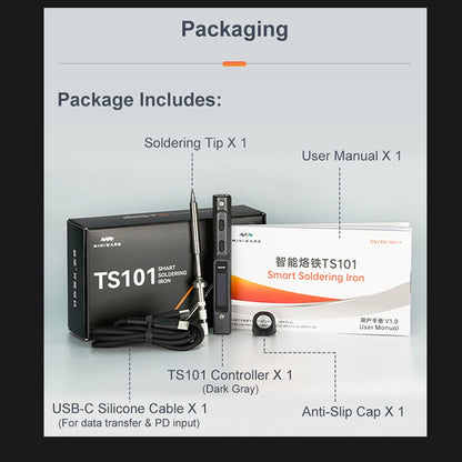 Original TS101 Soldering Iron Electric 65W LCD Temperature Adjustable Programming New TS100 Soldering Iron Upgrade