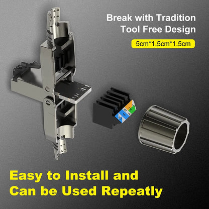 Conector RJ45 Industrial ZoeRax (Cat8/Cat7/Cat6a) Tool-Free Blindado Terminación Modular (1 Unidad)