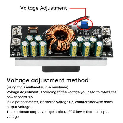 Módulo Convertidor Buck DC-DC 1500W 50A / 1200W 30A Step-Down 15V-90V a 2.5V-72V Regulador Voltaje