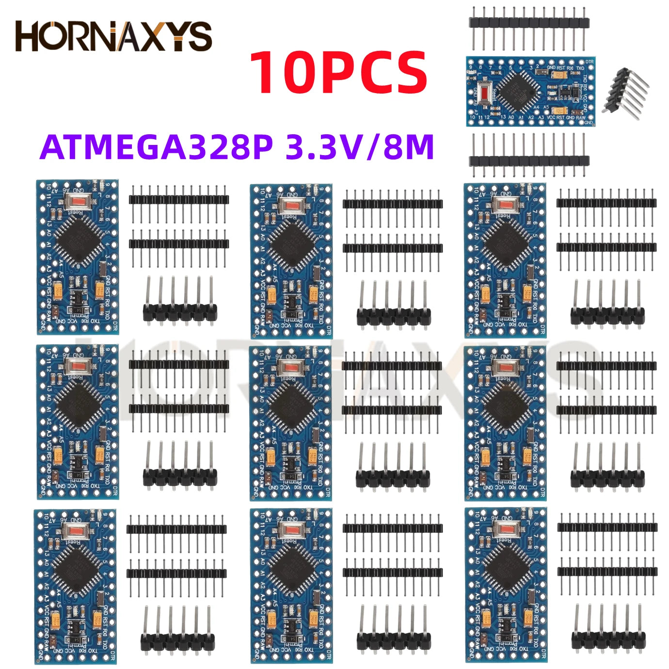 Placa Desarrollo Pro Mini 328 (ATMEGA328P/ATMEGA328) 5V 16MHz / 3.3V 8MHz para Arduino (1-10 Unidades)