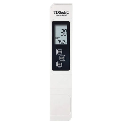 Medidor Digital TDS Agua Portátil Alta Precisión (Pantalla Grande) para Agua Purificada/Grifo Hogar (Blanco)