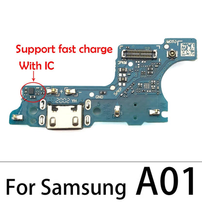 Placa Puerto Carga USB con Conector Dock y Micrófono para Samsung Galaxy A10/A20/A21S/A30/A31/A40/A41/A50/A51/A60/A70/A71