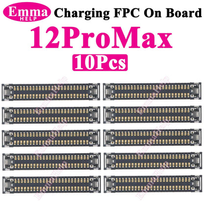 Conector FPC Dock Carga USB en Placa Lógica para iPhone 11-16 Pro Max/Plus/Mini/XS Max (Original, 10 Unidades)