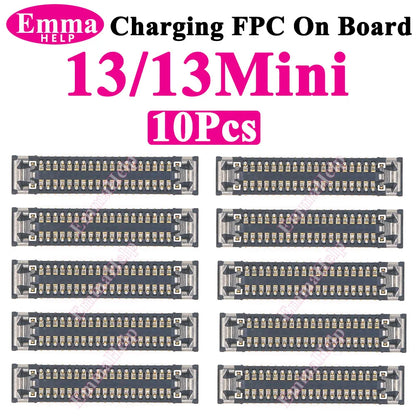 Conector FPC Dock Carga USB en Placa Lógica para iPhone 11-16 Pro Max/Plus/Mini/XS Max (Original, 10 Unidades)