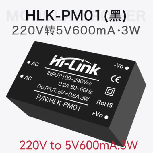Lote 5 Pcs Módulo Fuente Alimentación Aislada HLK-PM01 AC-DC 220V a 5V/3.3V/12V/24V/9V
