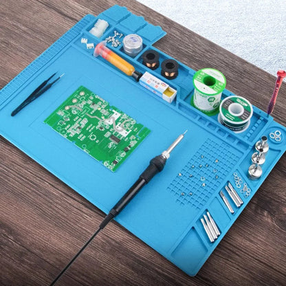 Alfombrilla Soldadura ESD Resistente Calor (932°F/500°C) Plataforma Mantenimiento Reparación Computadora/Teléfono Kit Herramientas