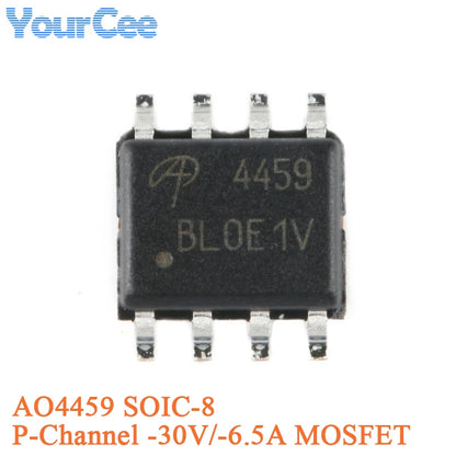 MOSFET Canal-P AO4407A SMD SOIC-8 30V 12A (Opciones AO44xx disponibles) - Lote 5/20 Piezas