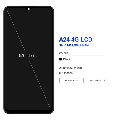 Montaje de pantalla TFT A24 4G para Samsung Galaxy A24 4G A245F A245F/DS, pantalla Lcd Digital táctil con marco de repuesto