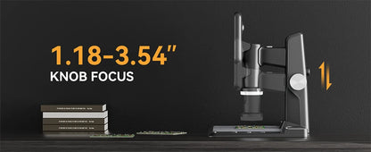 ELIKLIV ERM101 1600X 7" IPS Screen Digital Microscope for Electronics Soldering Microscope With 600℃ Heat Insulation Pad 32G