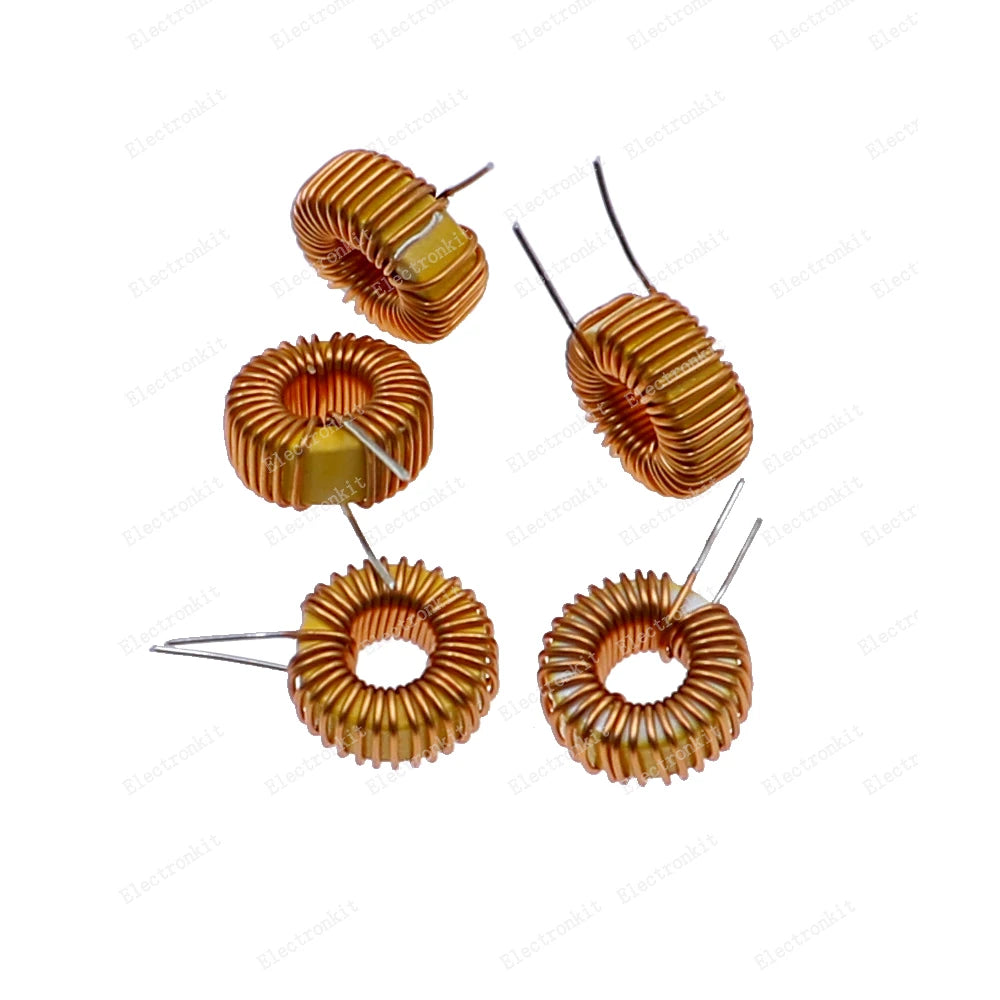 Kit Surtido Inductores Núcleo Toroide Bobinados (10uH a 470uH) con Caja - 50 Piezas