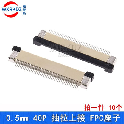 10pcs 0.5mm Pitch FPC Flat Flexible Cable FFC Connector 4P 5 6 8 9 10 12 14 16 20 22 24 30 32 34 40 45 50 60 Pin Top Contact SMT