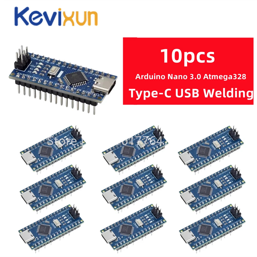 Placa Nano 3.0 (ATMEGA328P, 16MHz, CH340) con Bootloader (Puerto Mini/Tipo C/Micro USB) compatible Arduino