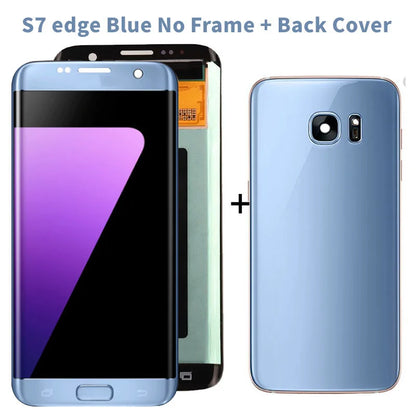 Pantalla AMOLED 5.5" con Digitalizador Táctil para Samsung Galaxy S7 Edge (G935/G935F) (Con Sombra Quemada, Probada) + Tapa Trasera
