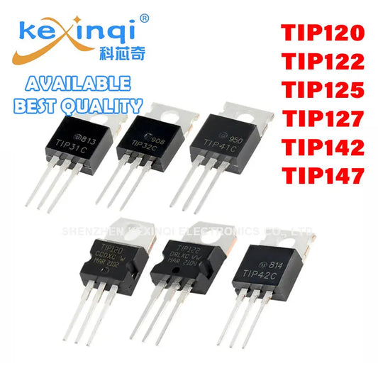 Lote 10 Pcs Transistores Darlington Potencia TO-220 (TIP120/122/125/127/142/147)