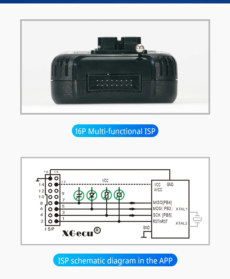 Programador XGecu T48 [TL866-3G] (Soporta 34000+ ICs SPI/Nor/NAND/EMMC BGA/TSOP/SOP/PLCC, V12.78)