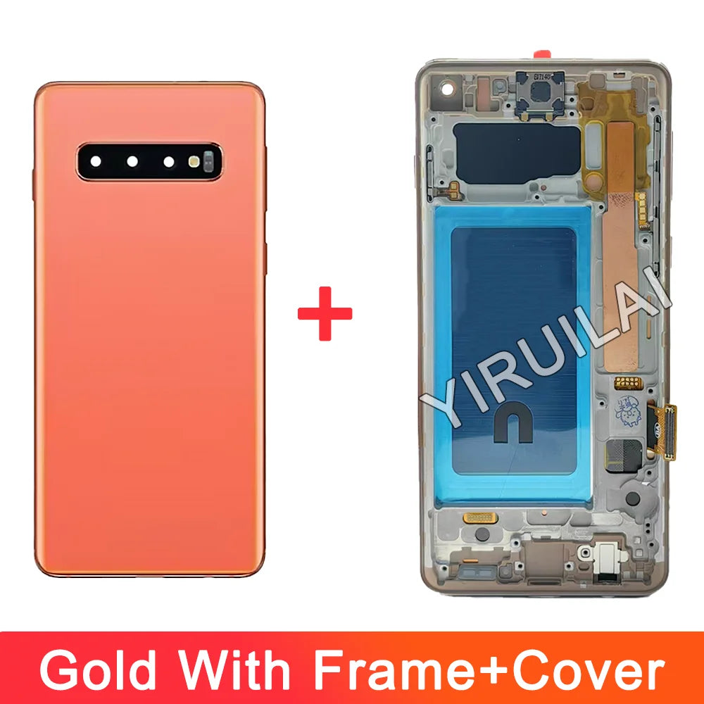 TFT probado S10 LCD para Samsung Galaxy S10 SM-G973F/DS G973U G973 LCD S10 pantalla LCD MONTAJE DE digitalizador con pantalla táctil reemplazo