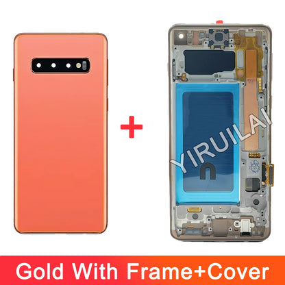 TFT probado S10 LCD para Samsung Galaxy S10 SM-G973F/DS G973U G973 LCD S10 pantalla LCD MONTAJE DE digitalizador con pantalla táctil reemplazo