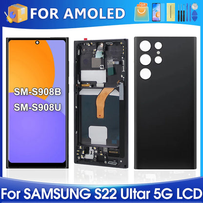 Pantalla AMOLED con Digitalizador Táctil para Samsung Galaxy S22 Ultra (S908/S908B/S908U/S908W/S908E) (Repuesto)