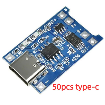 TP4056 5V 1A Type-c USB 18650 Lithium Battery Charging Board Charger Module with Protection Dual Functions
