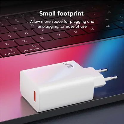Cargador Xiaomi Original 67W Carga Rápida GaN USB-C PD (EU/US/UK) + Cable USB-C
