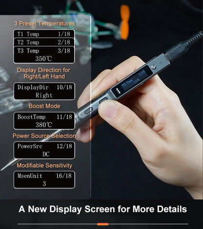 Original TS101 Soldering Iron Electric 65W LCD Temperature Adjustable Programming New TS100 Soldering Iron Upgrade