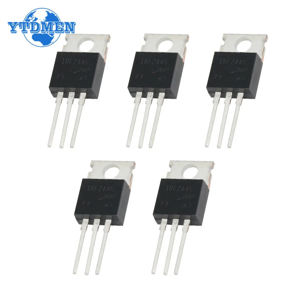 MOSFET Canal-N IRFZ44N TO-220 55V 49A - Lote 5/10 Piezas