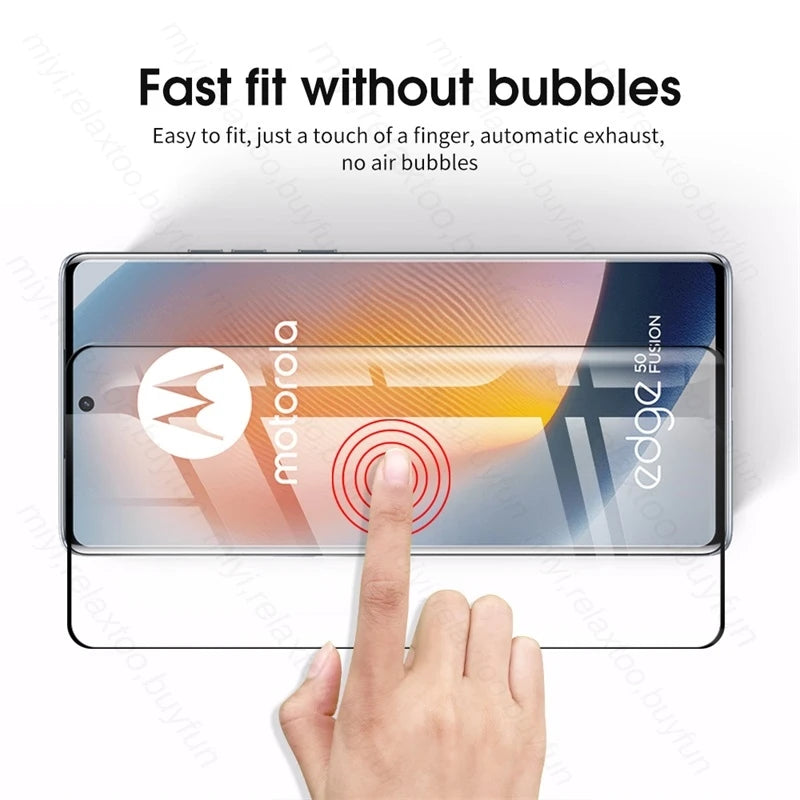 2In1 Protective Glass For Motorola Edge 50 Fusion 5G 2024 Curved Tempered Glass MotorolaEdge50 Pro Ultra Camera Screen Protector