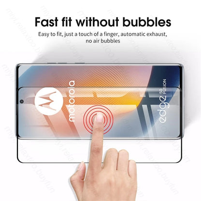 2In1 Protective Glass For Motorola Edge 50 Fusion 5G 2024 Curved Tempered Glass MotorolaEdge50 Pro Ultra Camera Screen Protector
