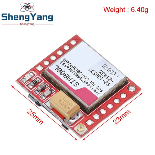 Módulo GSM/GPRS TZT SIM800L (MicroSIM, Quad-Band, Serial TTL) Placa Core