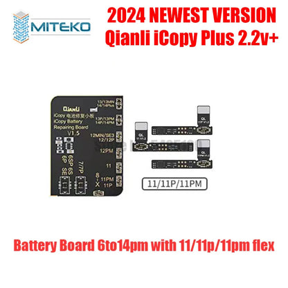 Qianli iCopy Plus 2.3v 2025 LCD Ture Tone Virbrator EEPROM Programmer Battery Testing Board Headset For iPhone 7- 11 12Pro Max