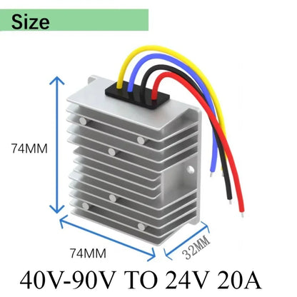 Convertidor Step-Down DC-DC 40V-90V a 24V (5A-50A) / 48V-72V a 24V Estabilizador Regulador Módulo Boost