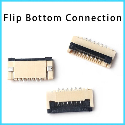10pcs FPC FFC socket Connector 0.5mm 1mm Pitch Flat Cable  Flip bottom connection 4-5-6-7-8-9-10-12-14-15-16-18-20-22-24-26 Pin Pines