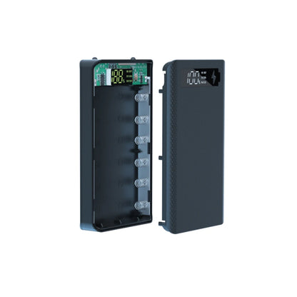 Caja Power Bank DIY Desmontable QC 3.0 (6x18650) Doble USB + PD (Soporte Batería 18650)