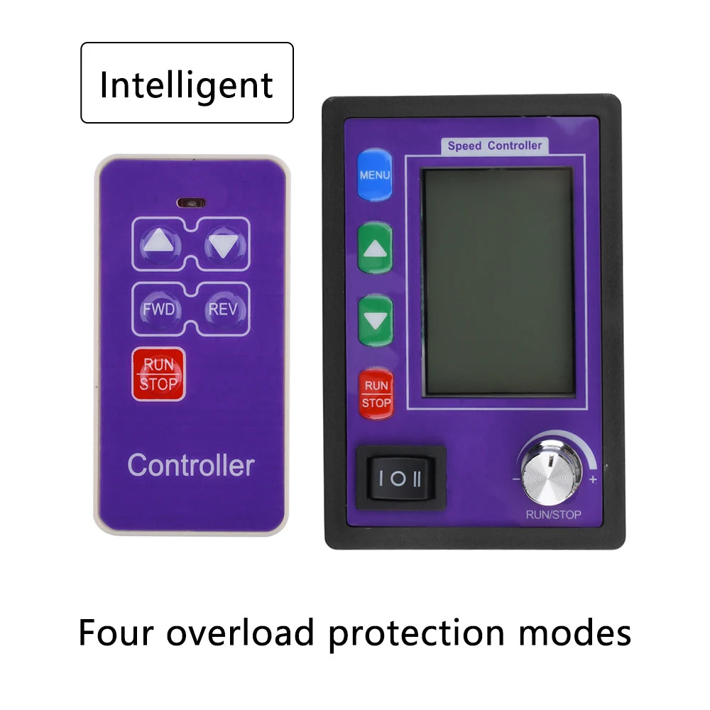 Controlador Velocidad Motor DC (10-55V 30A) PWM con Display LCD y Control Remoto Inalámbrico