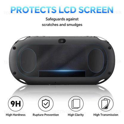 Protector Pantalla Cristal Templado HD Transparente para Sony PS Vita (PSV 1000/2000) Cubierta Frontal + Trasera (1/2 Unidades)