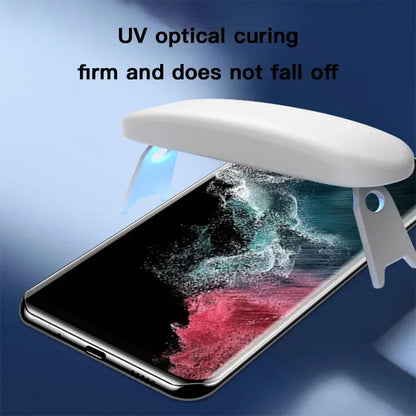 Protector Pantalla Cristal Templado UV Curvo para Samsung Galaxy S24/S23/S22/S21/S20 Ultra/Plus (Compatible S24 Ultra)
