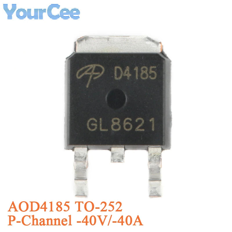 MOSFET Canal-N AOD4184L (D4184) SMD TO-252 40V 50A (Opciones AOD40x disponibles) - Lote 5/20 Piezas
